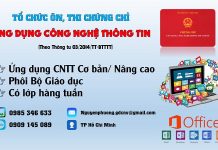 Tổ chức ôn thi chứng chỉ Ứng dụng Công nghệ thông tin