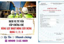 Chứng chỉ Năng lực Hoạt động Xây dựng chung chi nang luc hoat dong xay dung