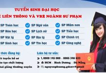 TB Tuyển sinh ĐH hệ Liên thông và VB2 Khối ngành Sư phạm