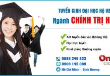 Tuyển sinh Liên thông và VB2 Đại học ngành Chính Trị Học